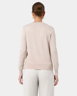 Forcast Joyce Knit Cardigan Sand Beige Discount