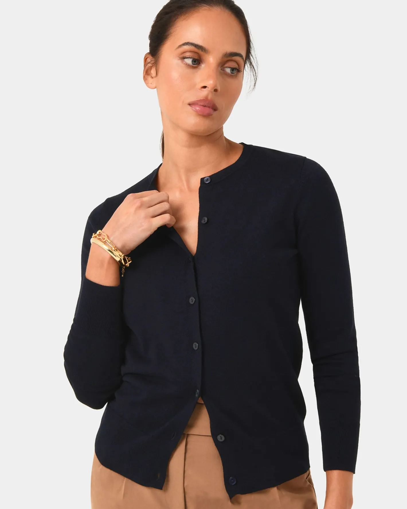 Forcast Joyce Knit Cardigan Navy Best