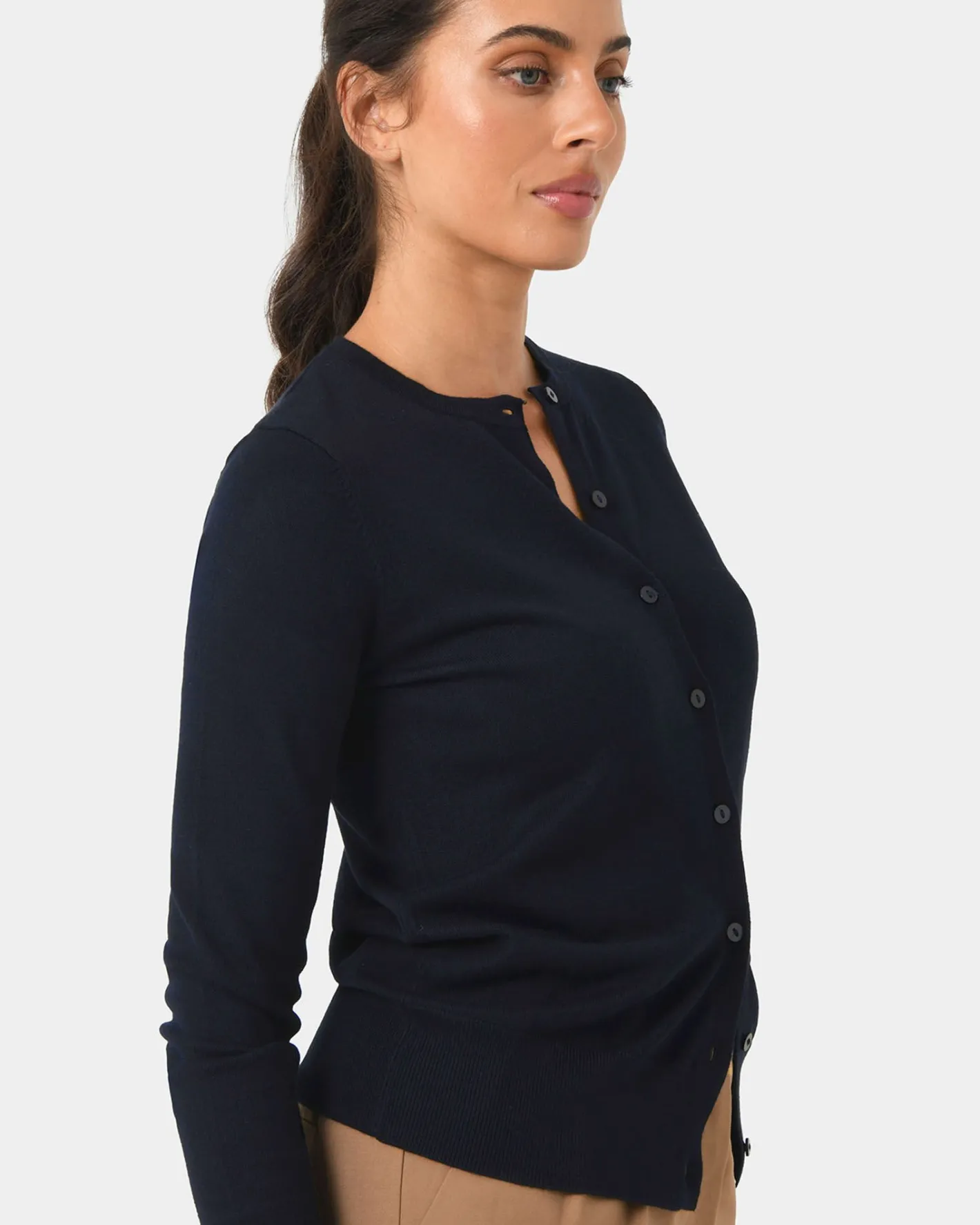 Forcast Joyce Knit Cardigan Navy Best