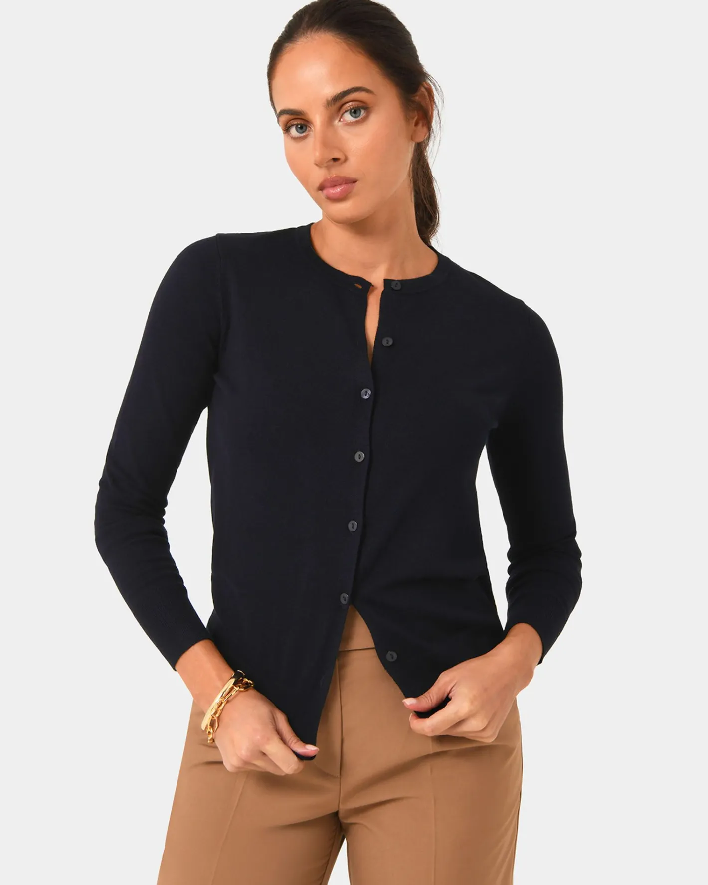 Forcast Joyce Knit Cardigan Navy Best