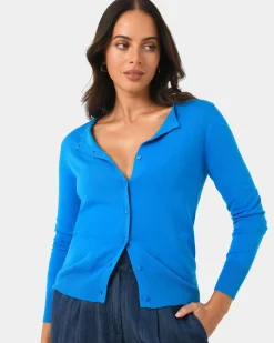 Forcast Joyce Knit Cardigan True Blue Online