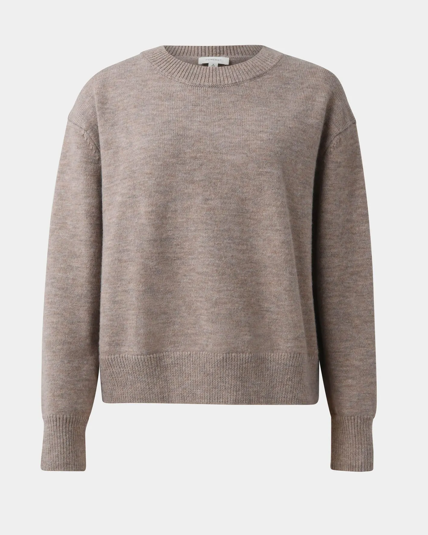 Forcast Joyli Round Neck Knit Almond Clearance