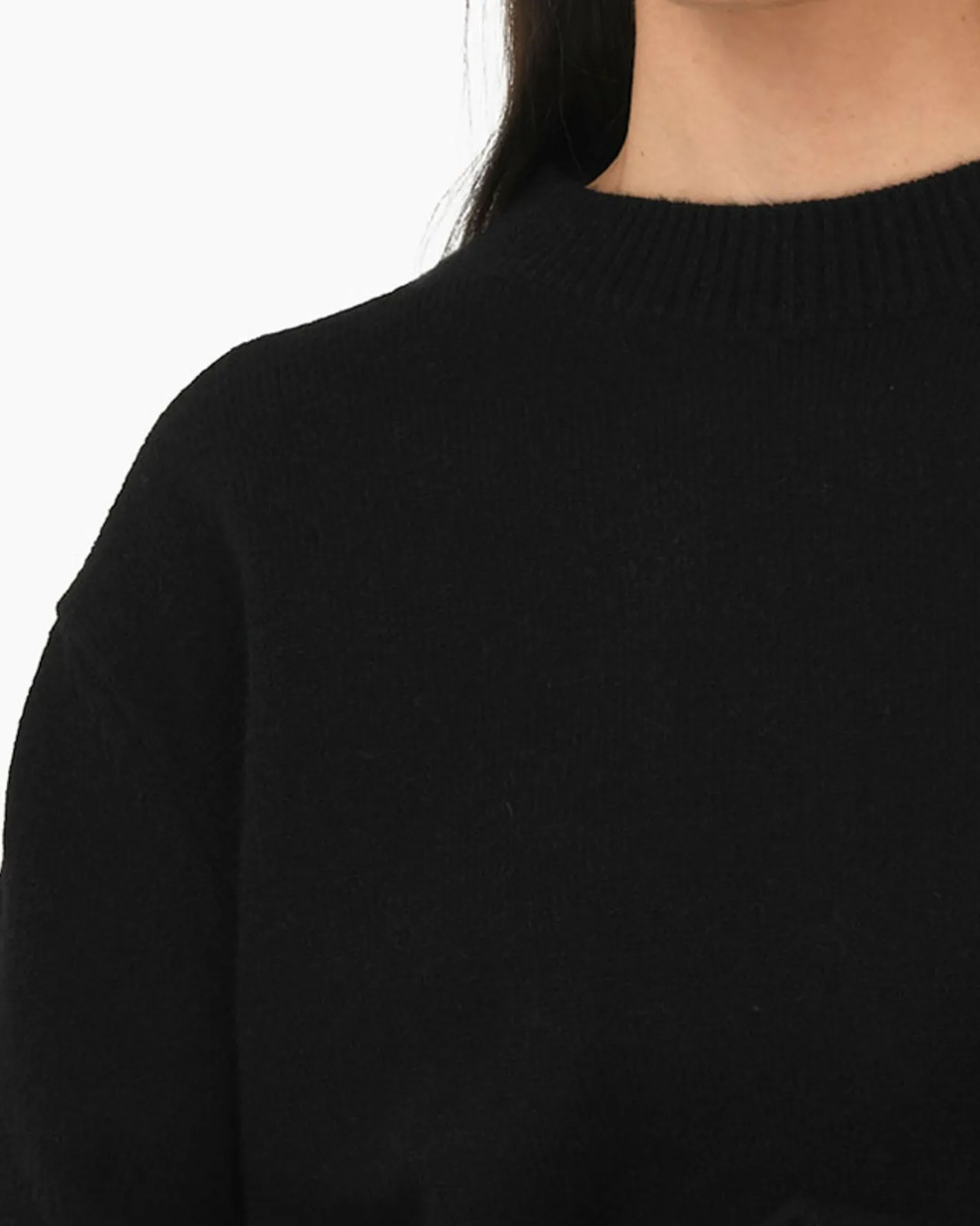 Forcast Joyli Round Neck Knit Black Discount