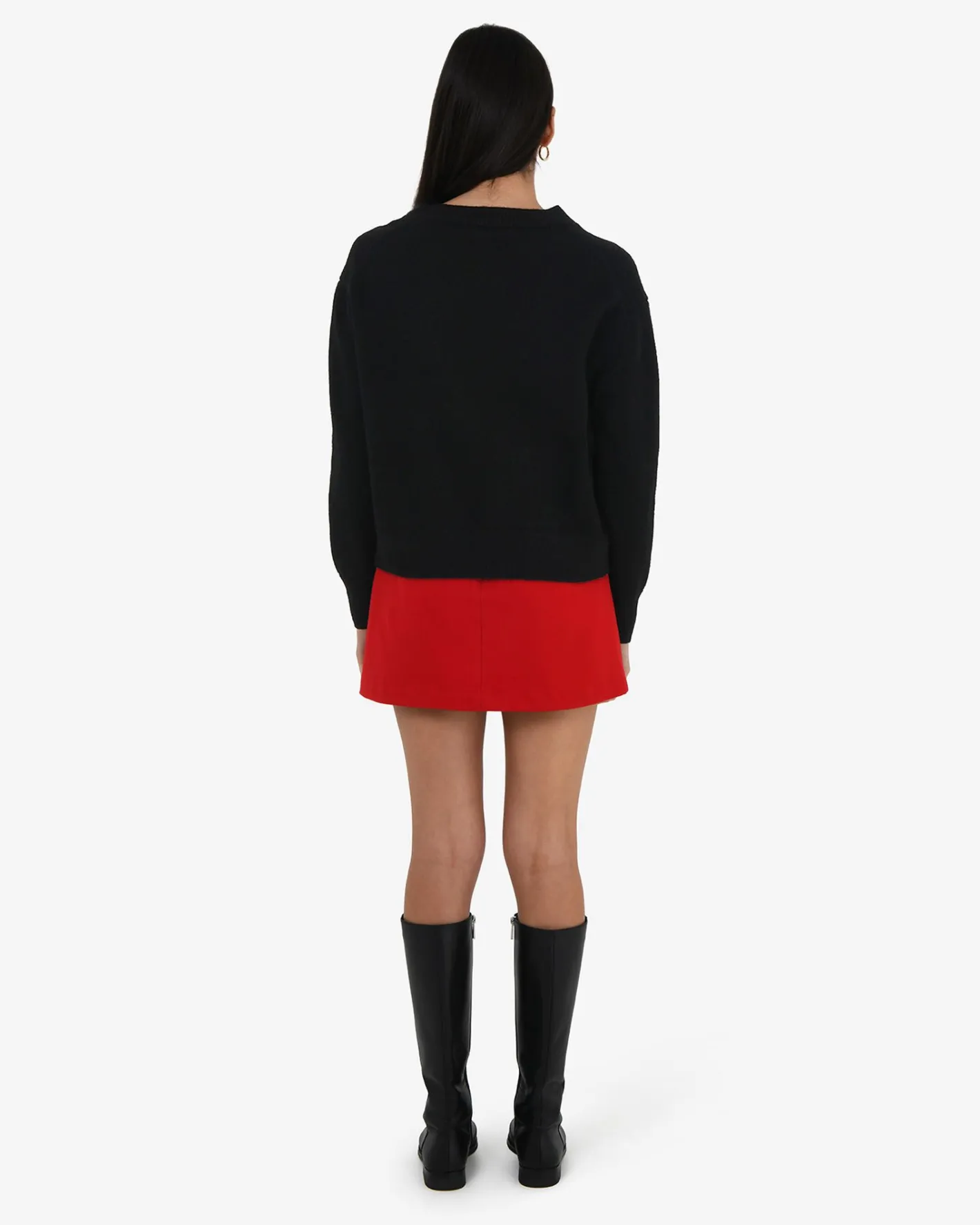 Forcast Joyli Round Neck Knit Black Discount