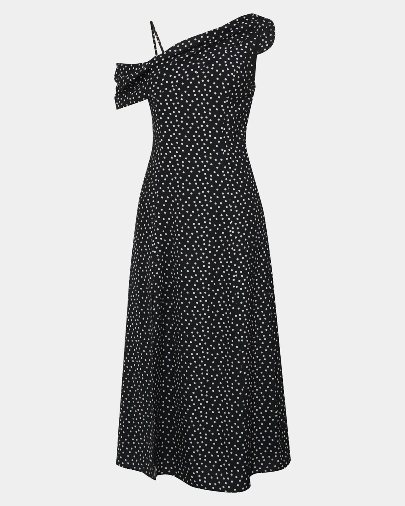 Forcast Jules Asymmetric Maxi Dress Polka Dot Best