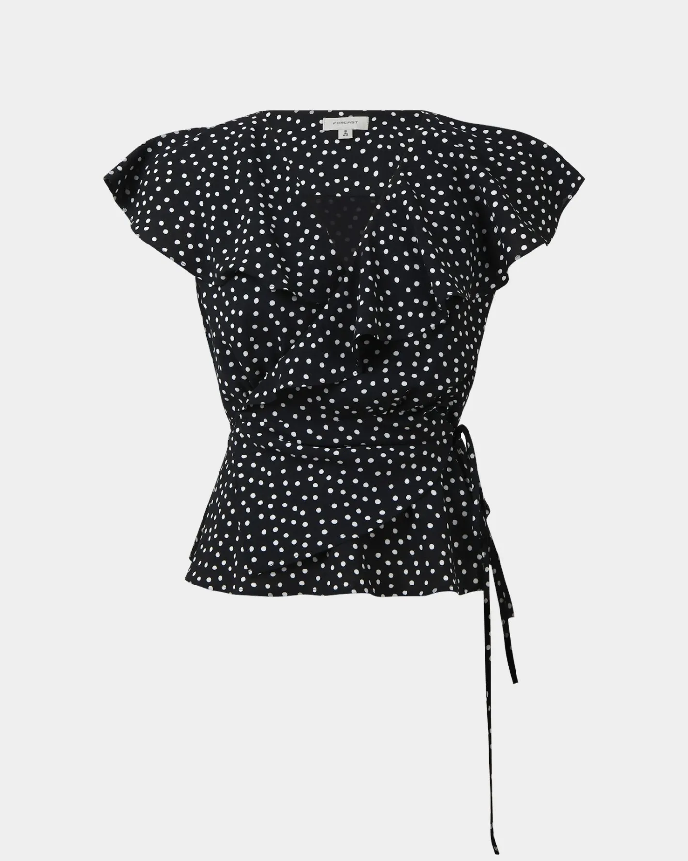 Forcast Jules Ruffle Wrap Blouse Polka Dot