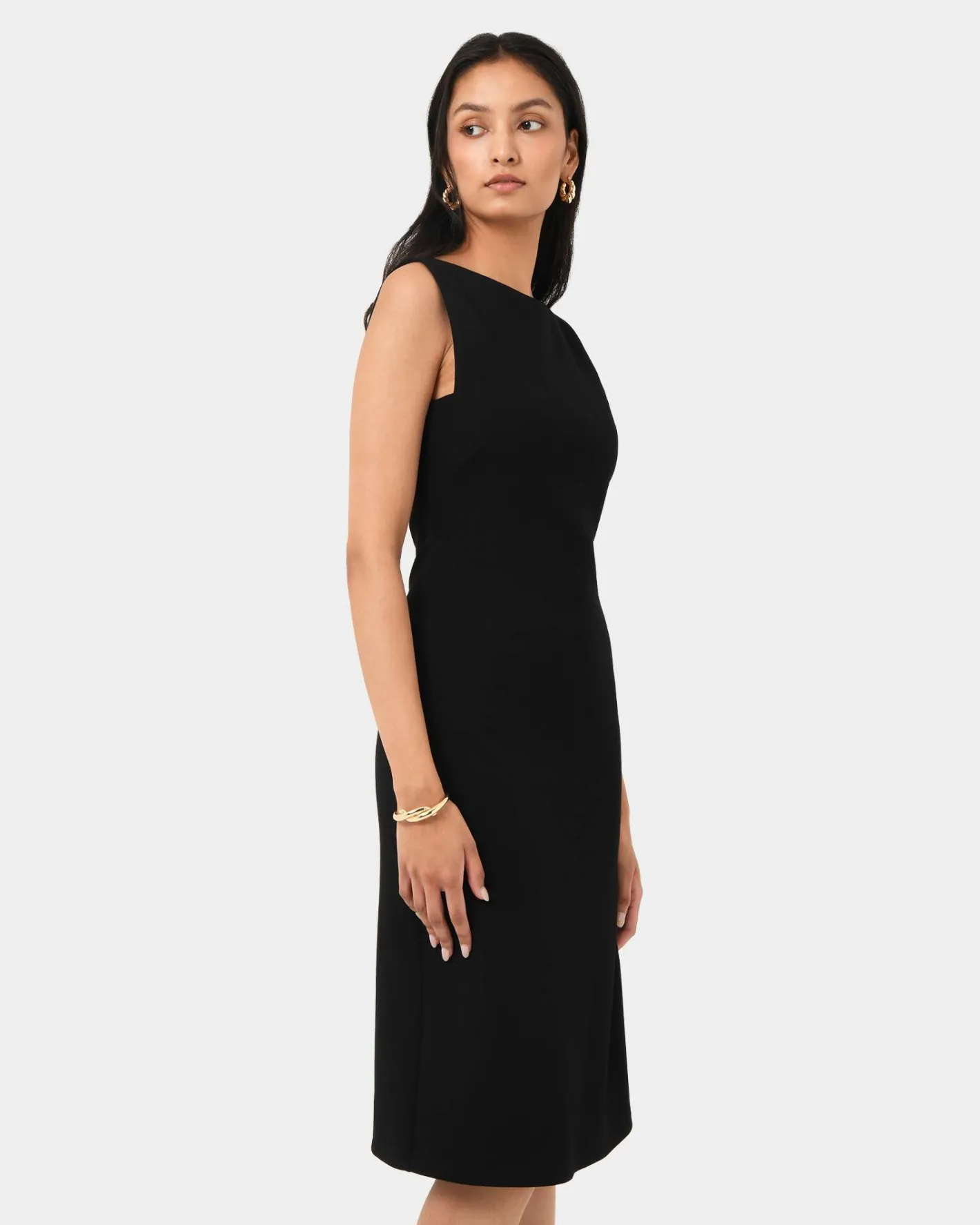 Forcast Juno Ponte Fitted Dress Black Online
