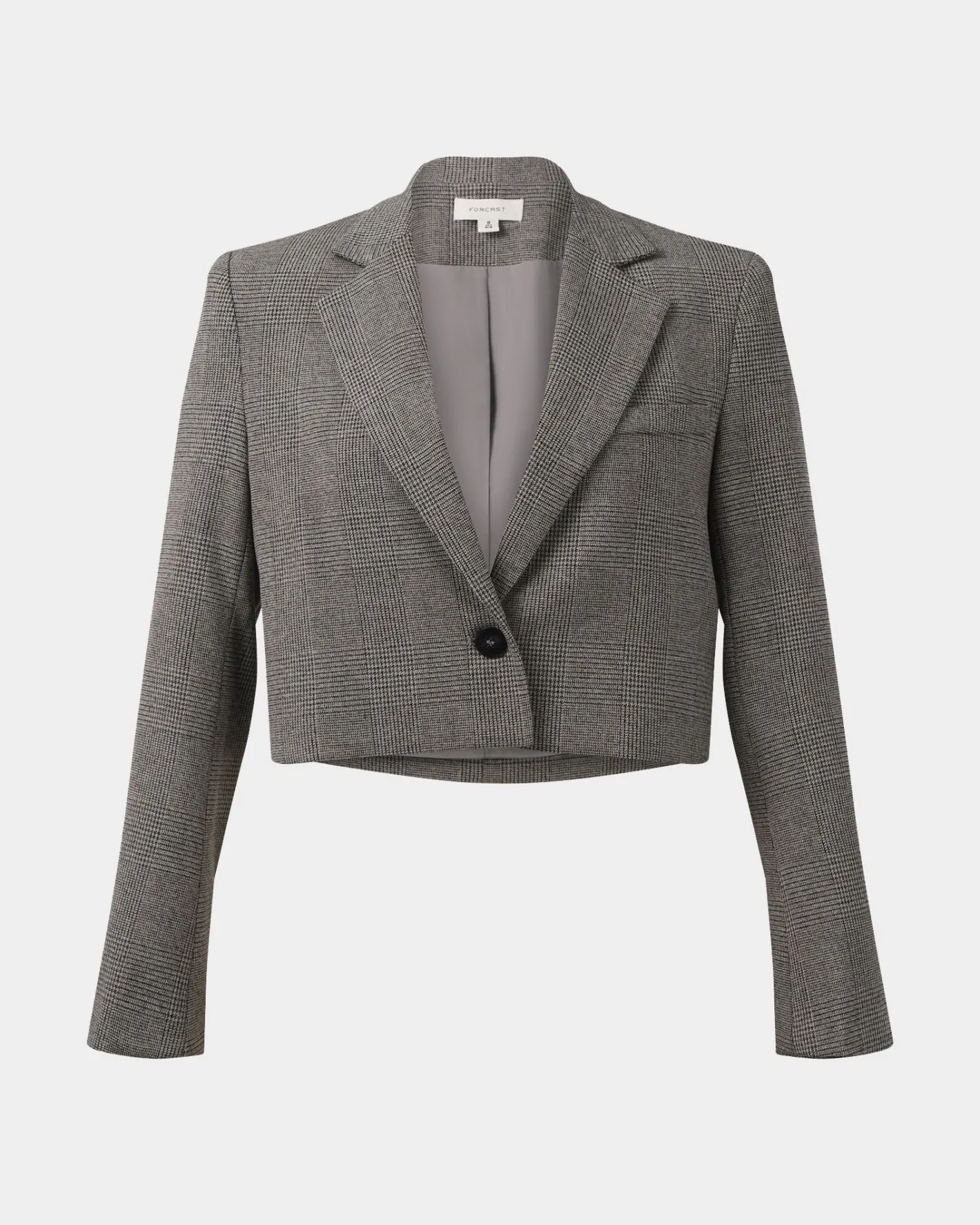 Forcast Kai Checked Crop Blazer Beige & Black Sale