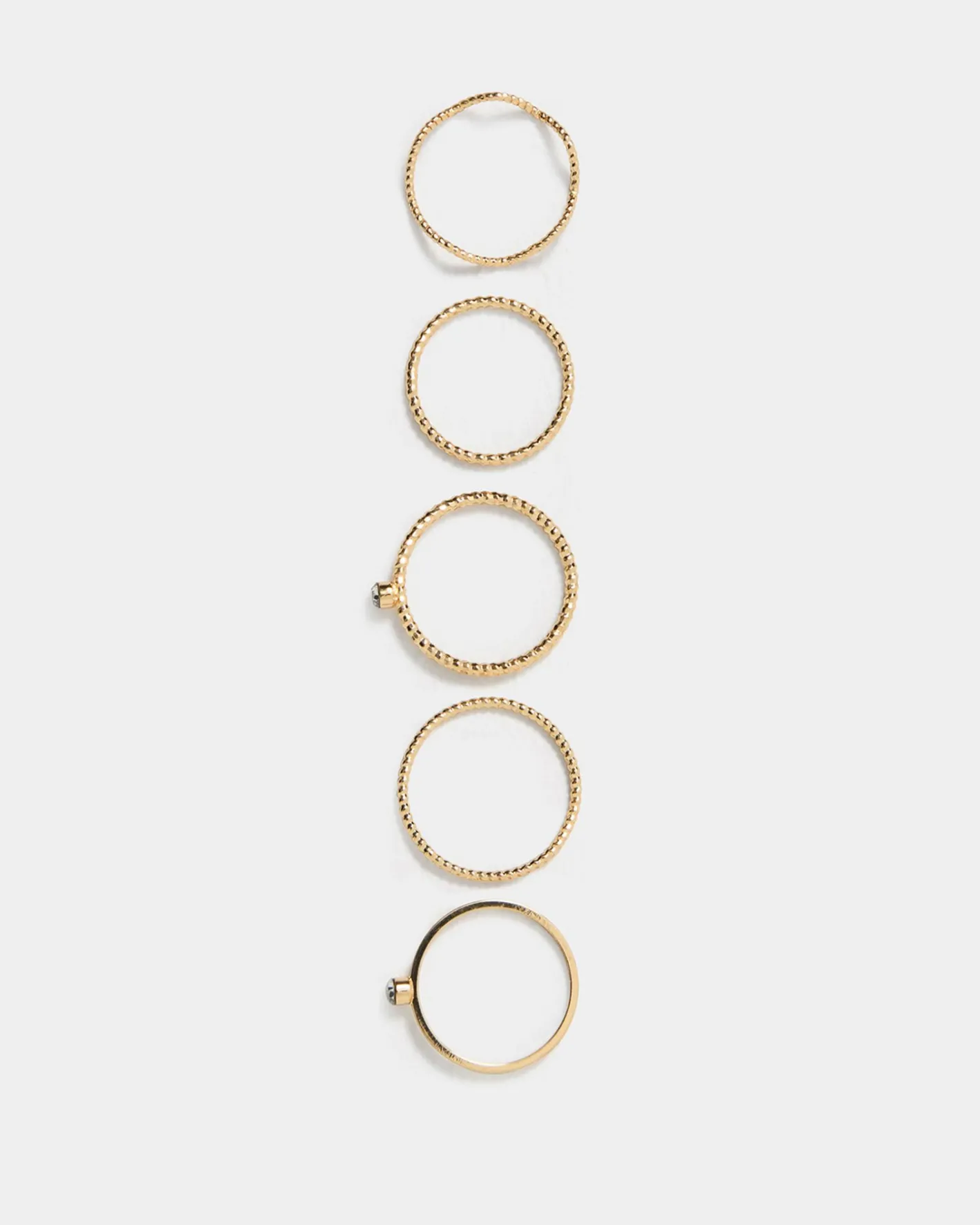 Forcast Kaleah 5pc Rings Set Gold New