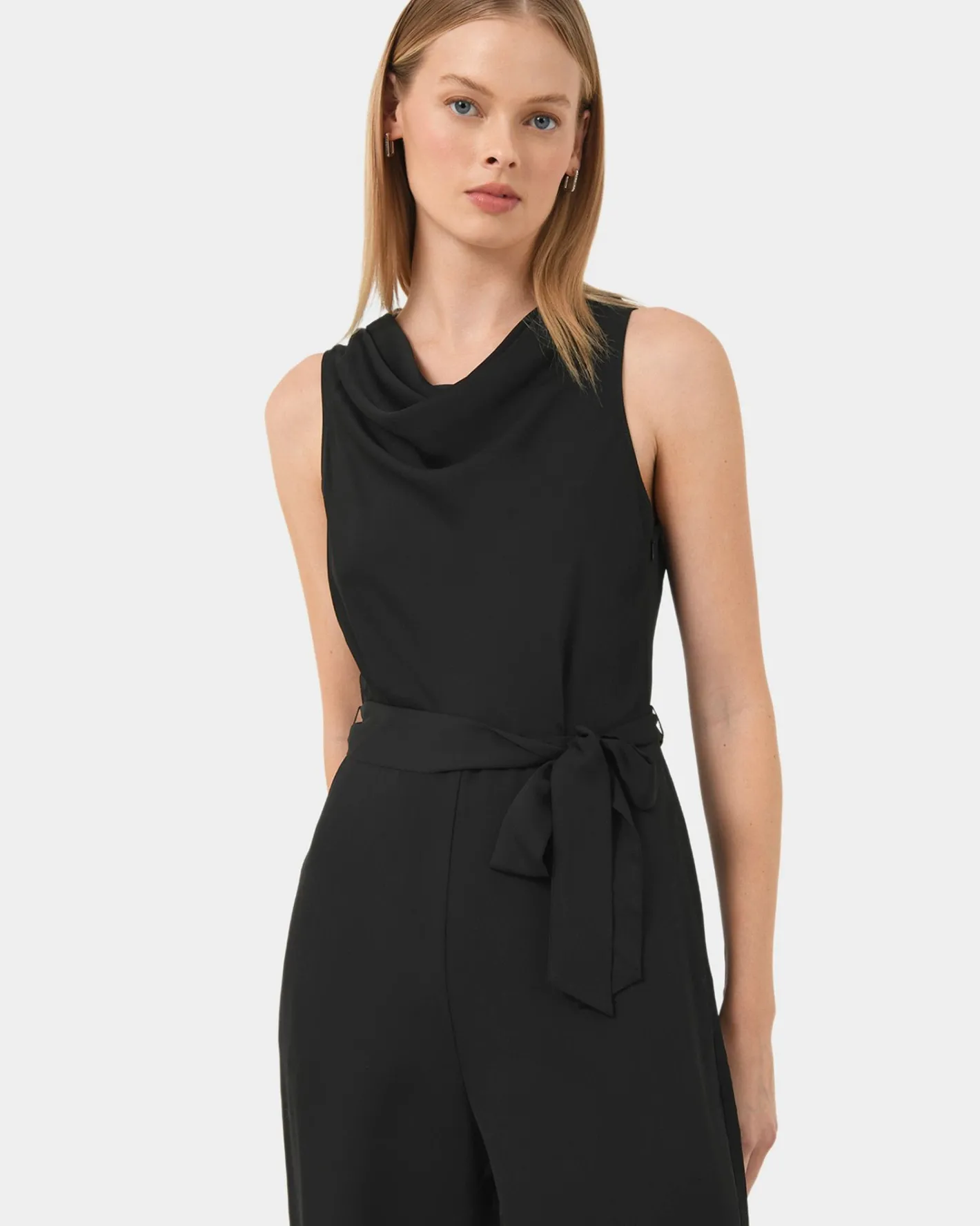 Forcast Kalista Cowl Neck Jumpsuit Black Hot