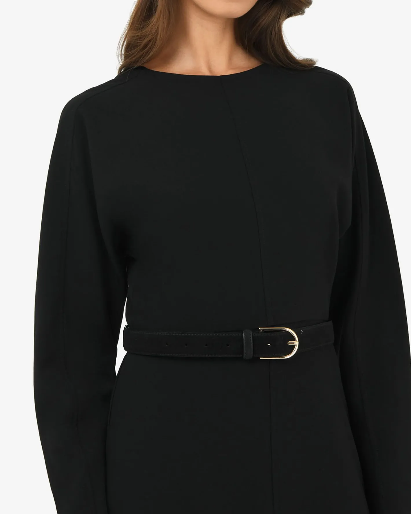 Forcast Karina Dolman Midi Dress Black New