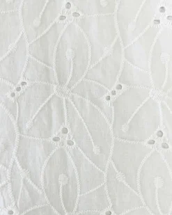 Forcast Kavya Tie-waist Cotton Dress White New