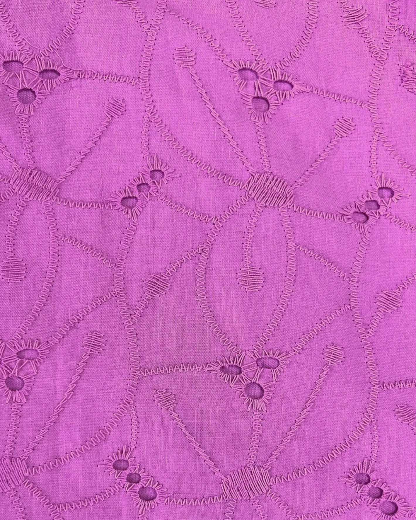 Forcast Kavya Tie-waist Cotton Dress Bright Orchid Best