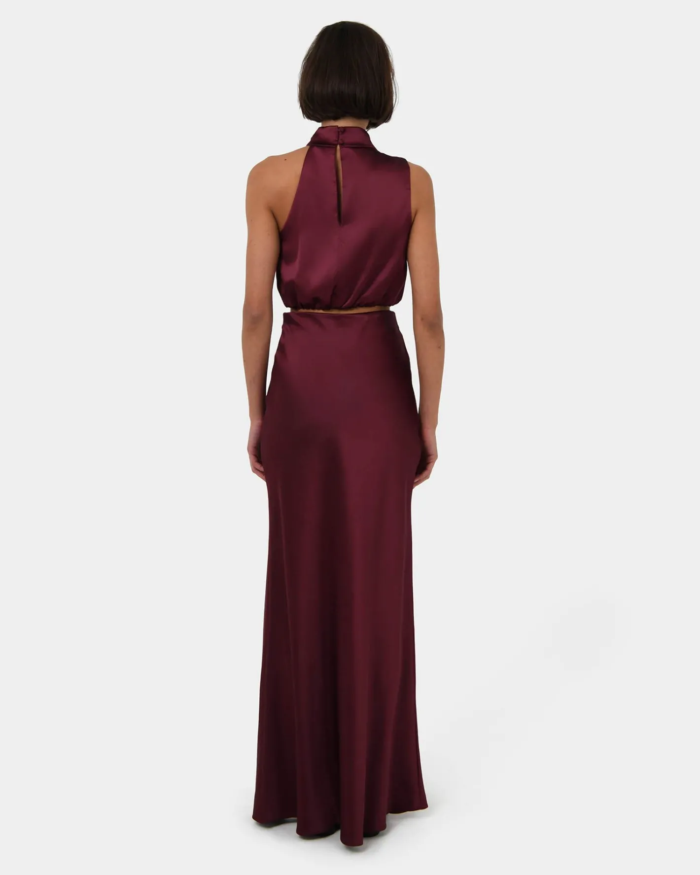 Forcast Kaye Maxi Bias Skirt Wine Online