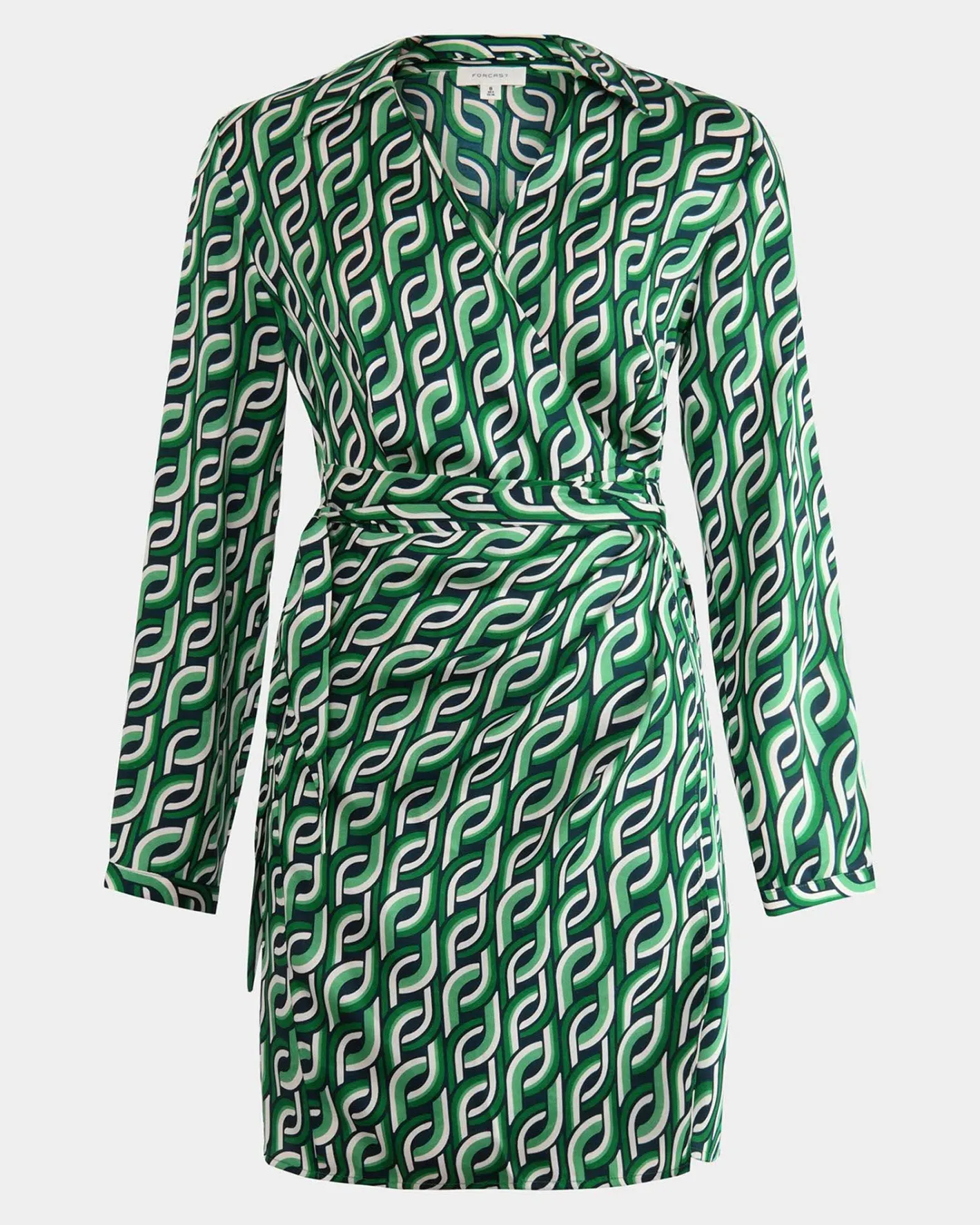 Forcast Keira Printed Mini Wrap Dress Multi New