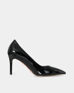 Forcast Kelsey Leather Stiletto Heel Black Discount