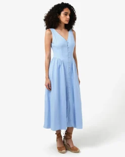 Forcast Kendal Linen Blend Dress Periwinkle Best
