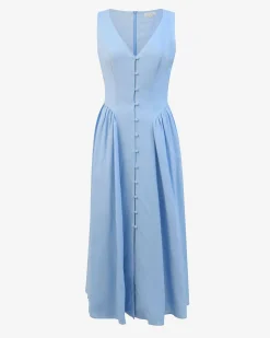 Forcast Kendal Linen Blend Dress Periwinkle Best