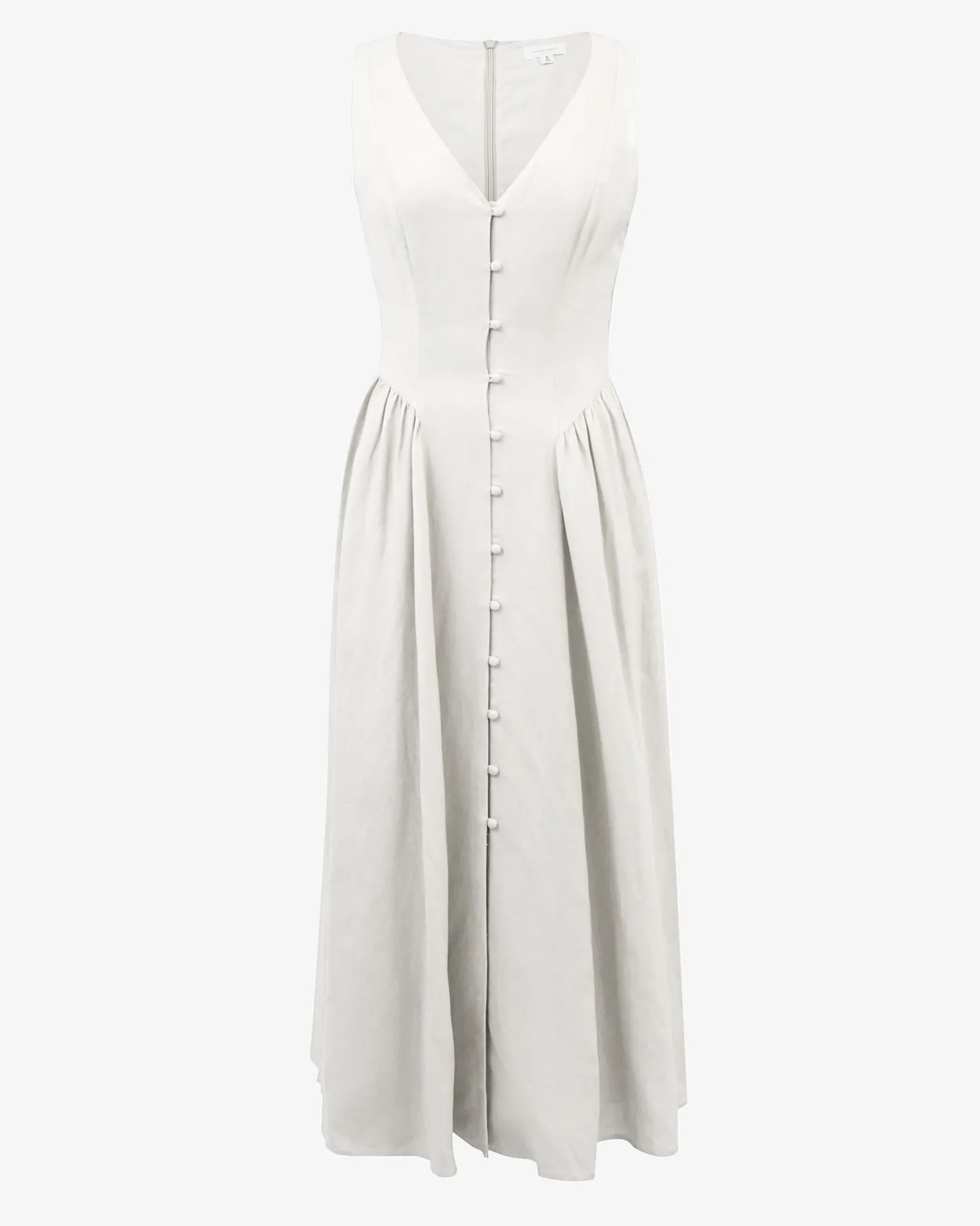 Forcast Kendal Linen Blend Dress White Sugar