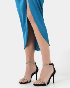 Forcast Kendall Crystal Strap Heels Black Sale