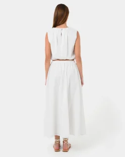 Forcast Kenya Linen Skirt Ivory Clearance