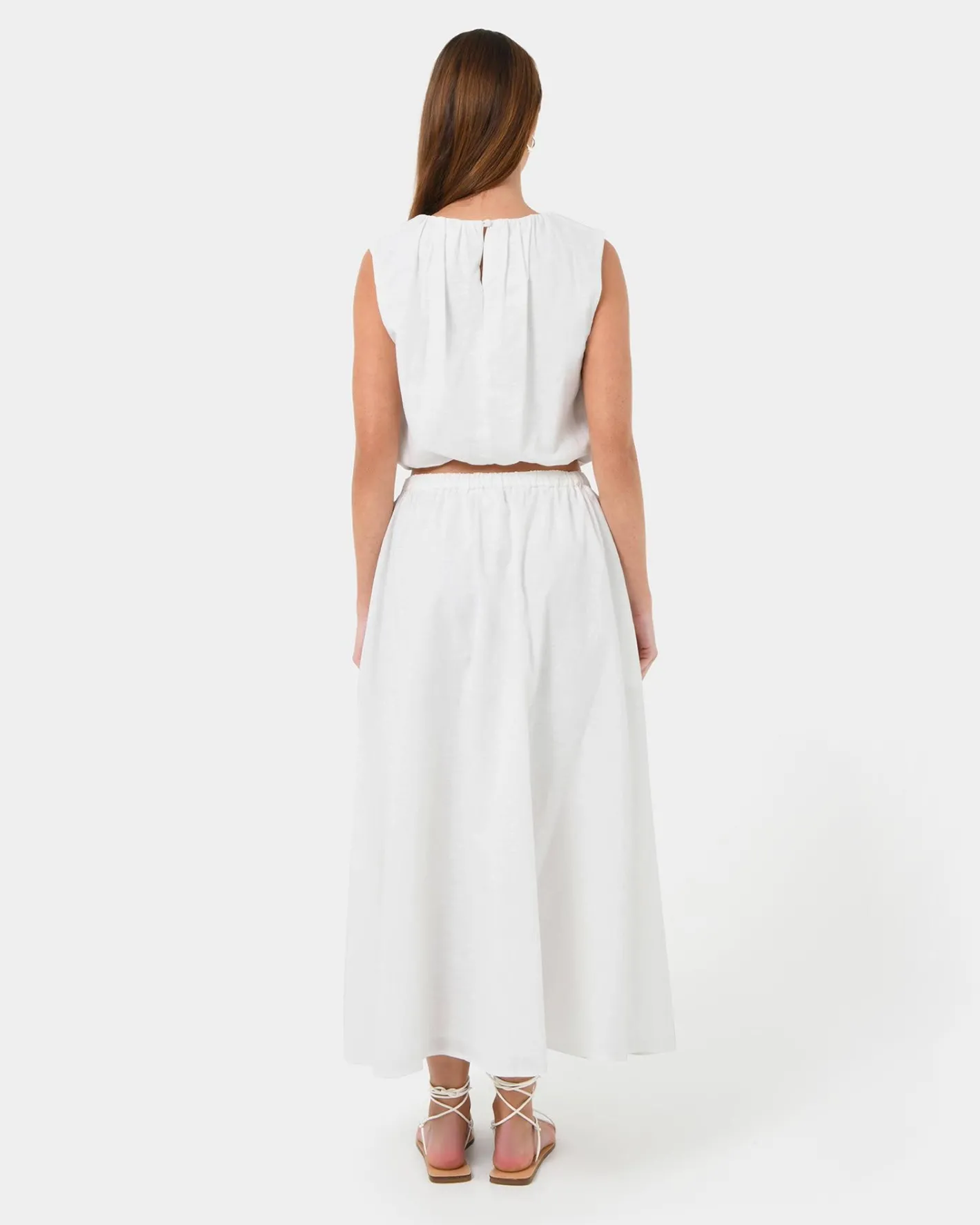 Forcast Kenya Linen Skirt Ivory Clearance