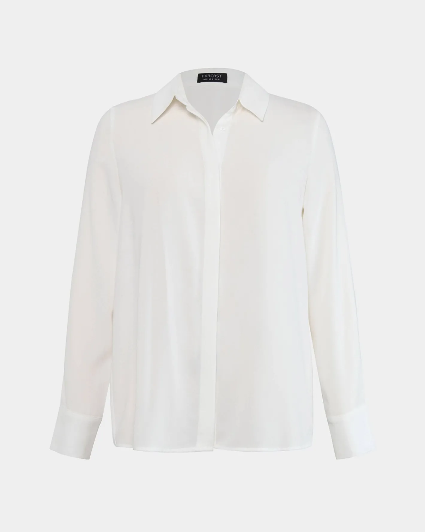 Forcast Kevin Relax Fit Crepe Shirt Ivory Online