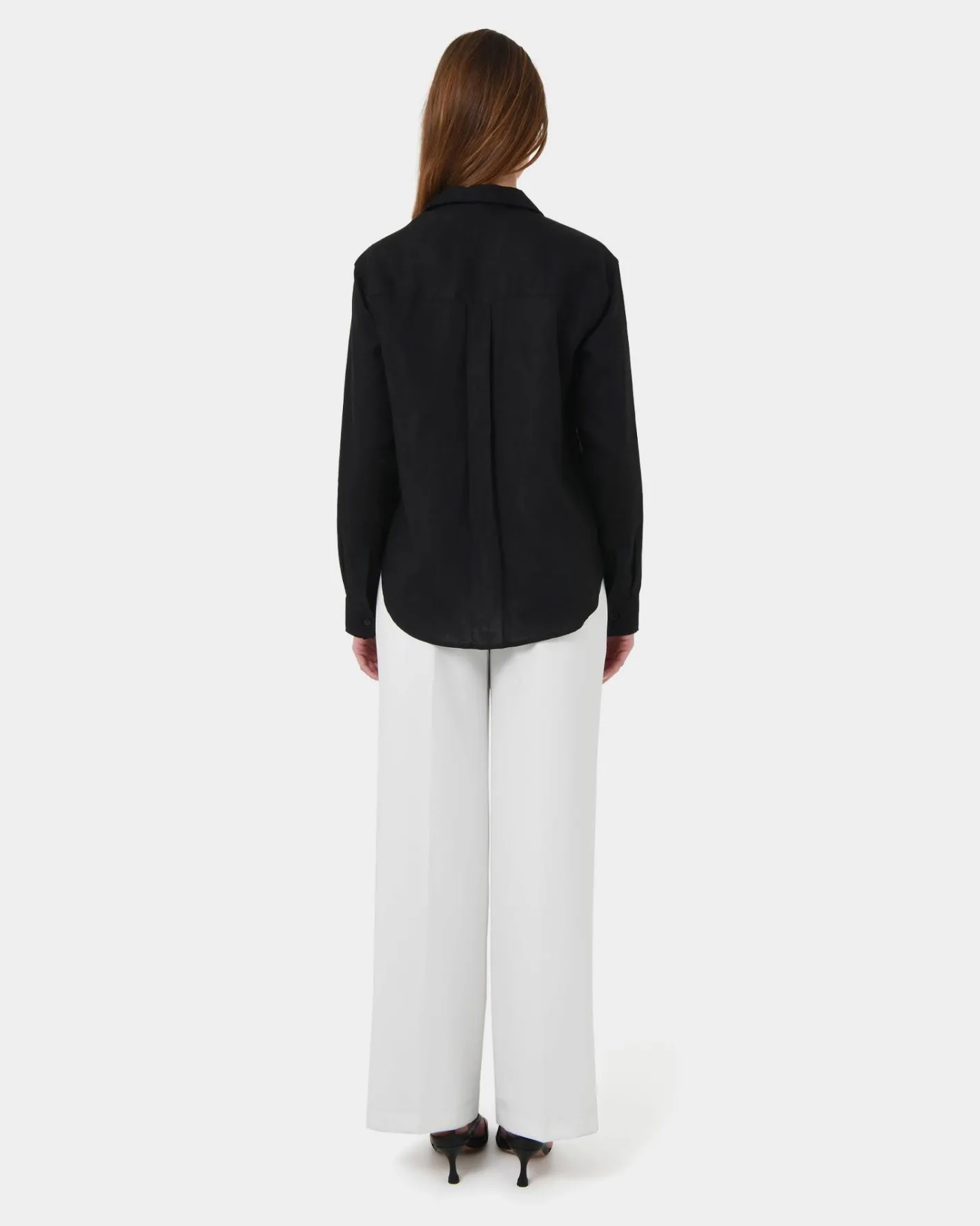 Forcast Khalo Linen Buttoned Shirt Black