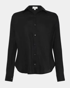 Forcast Khalo Linen Buttoned Shirt Black