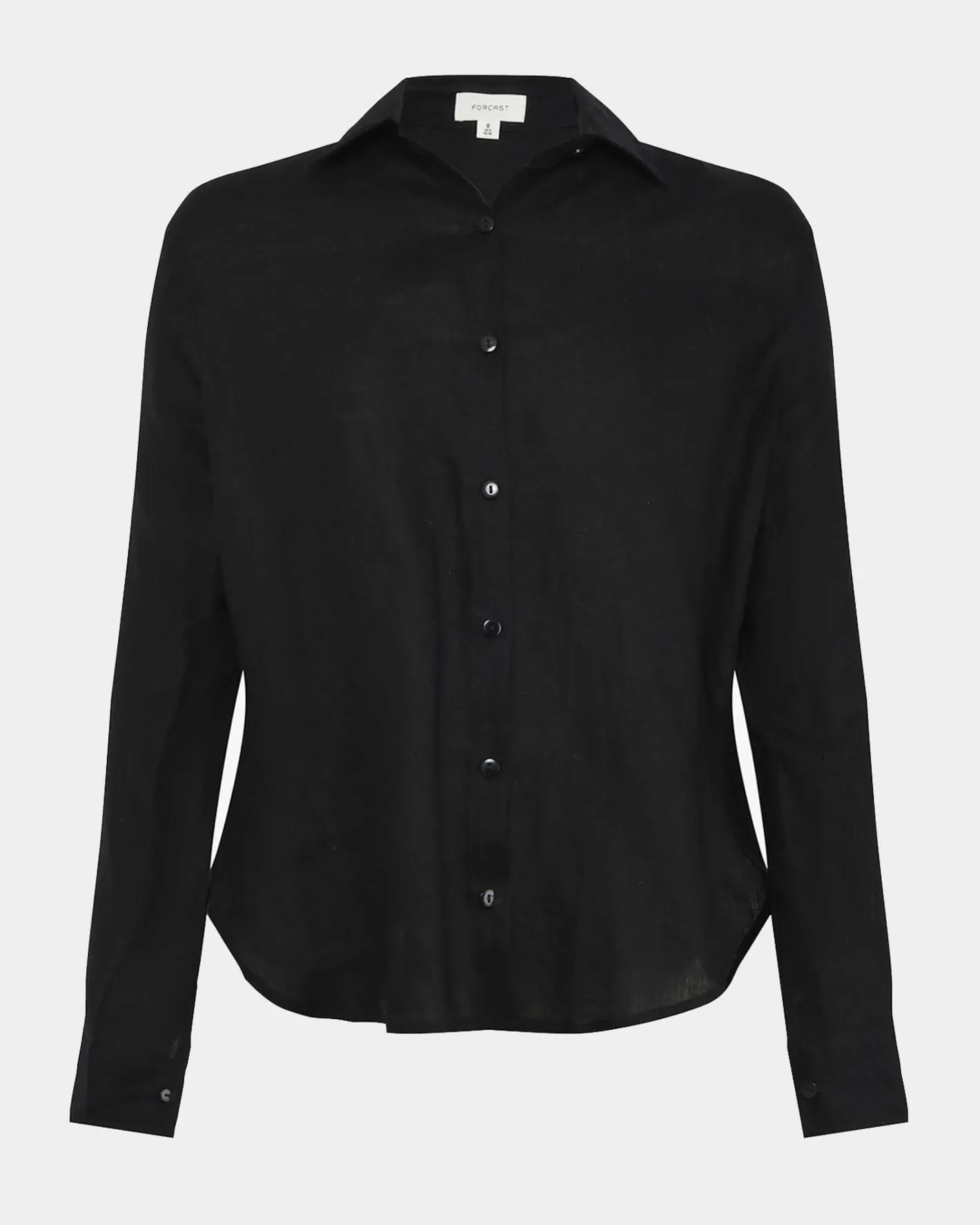 Forcast Khalo Linen Buttoned Shirt Black