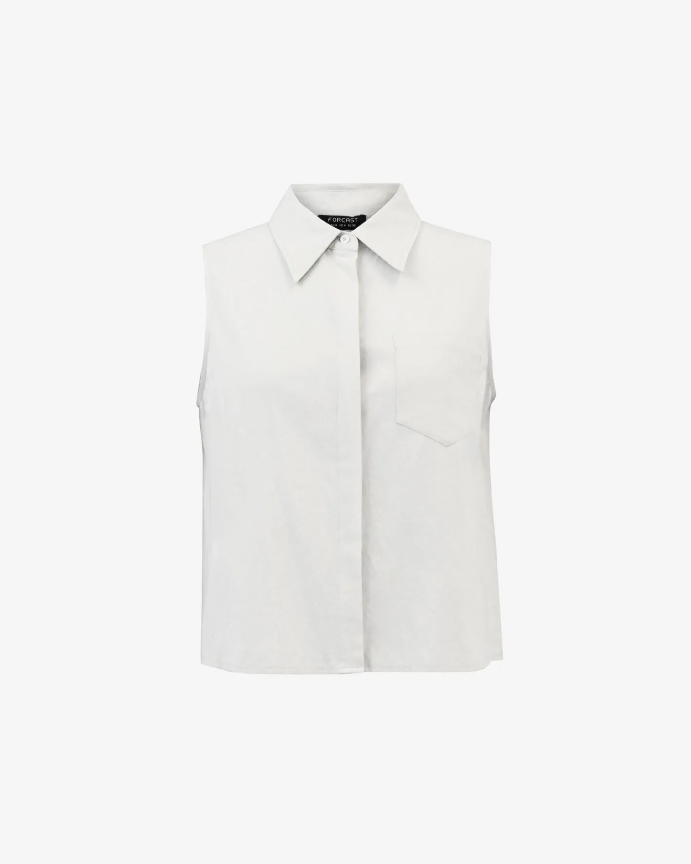 Forcast Kia Cotton Sleeveless Shirt White New