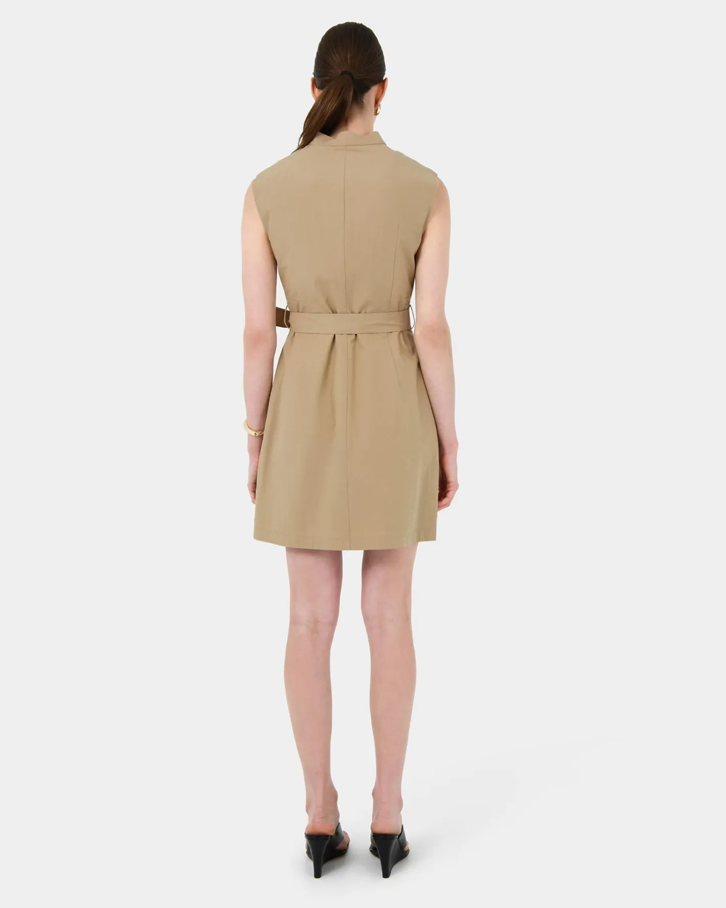 Forcast Kiran Utility Tie Dress Safari Beige Outlet