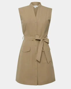 Forcast Kiran Utility Tie Dress Safari Beige Outlet
