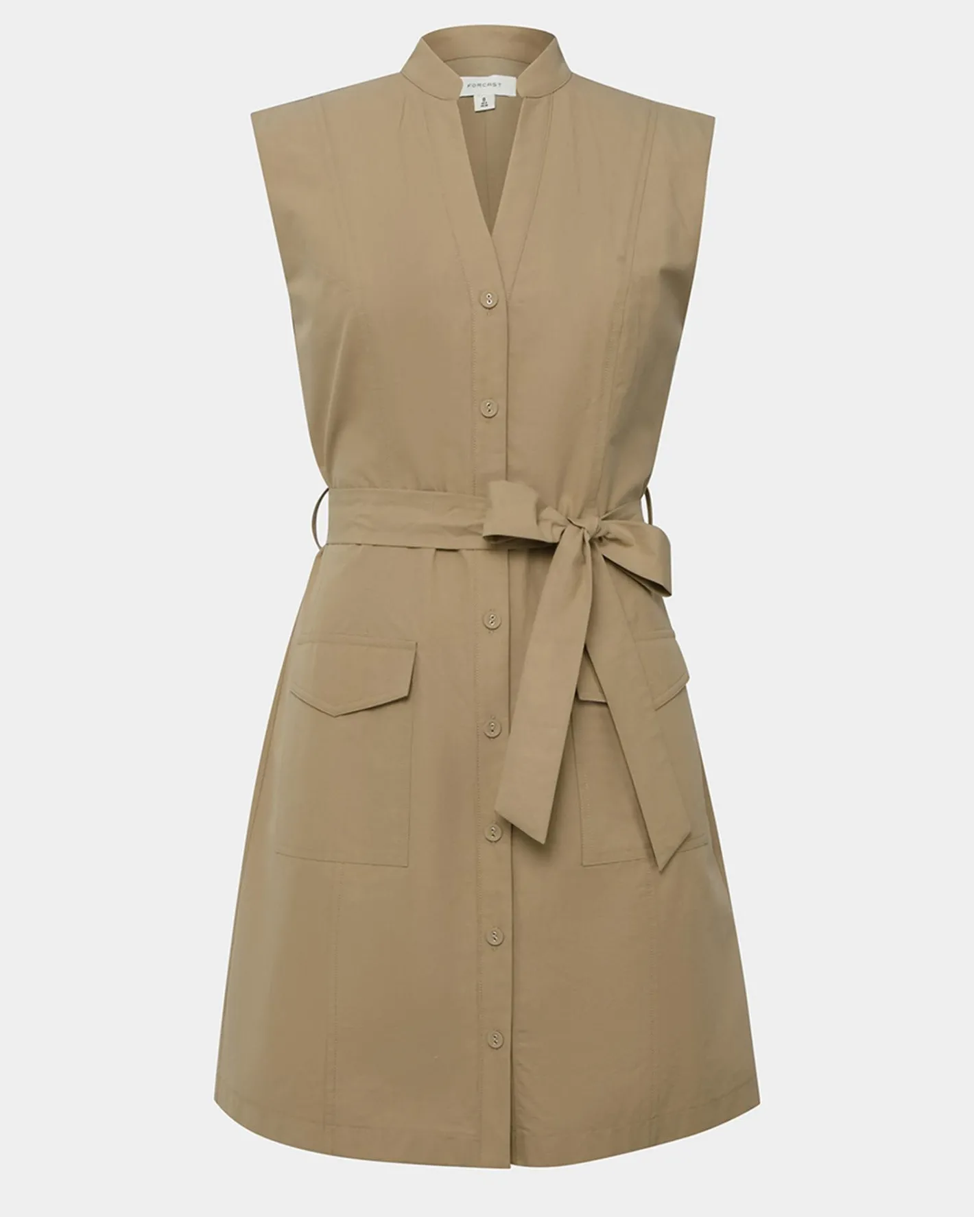 Forcast Kiran Utility Tie Dress Safari Beige Outlet