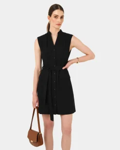 Forcast Kiran Utility Tie Dress Black Best
