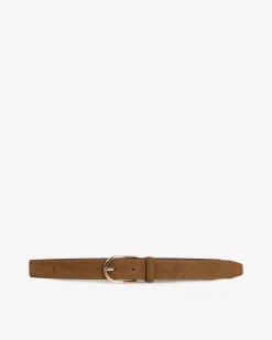 Forcast Kristen Suede Leather Belt Tan Best