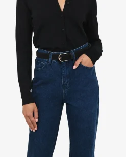 Forcast Kristen Suede Leather Belt Black Hot