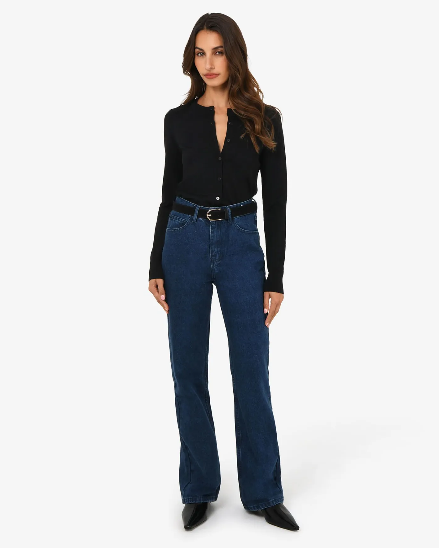 Forcast Kristen Suede Leather Belt Black Hot