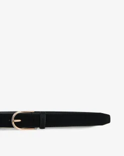 Forcast Kristen Suede Leather Belt Black Hot