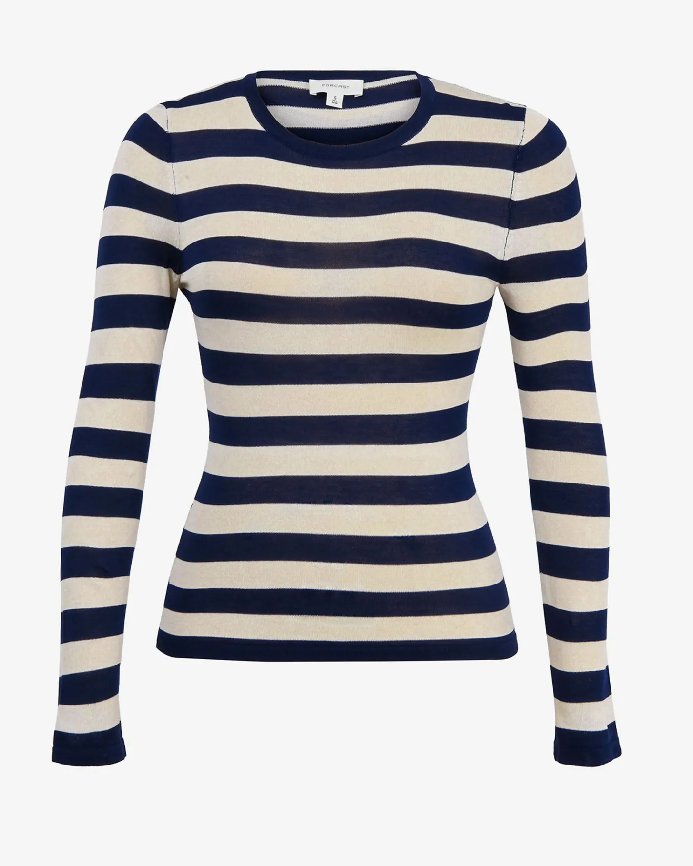Forcast Lana Stripe Knit Top Navy Cream Online