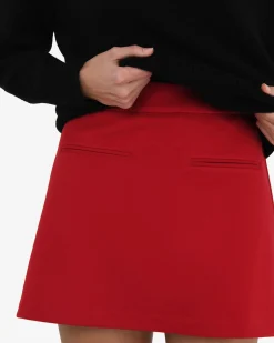 Forcast Lara A-line Mini Skirt Red Hot