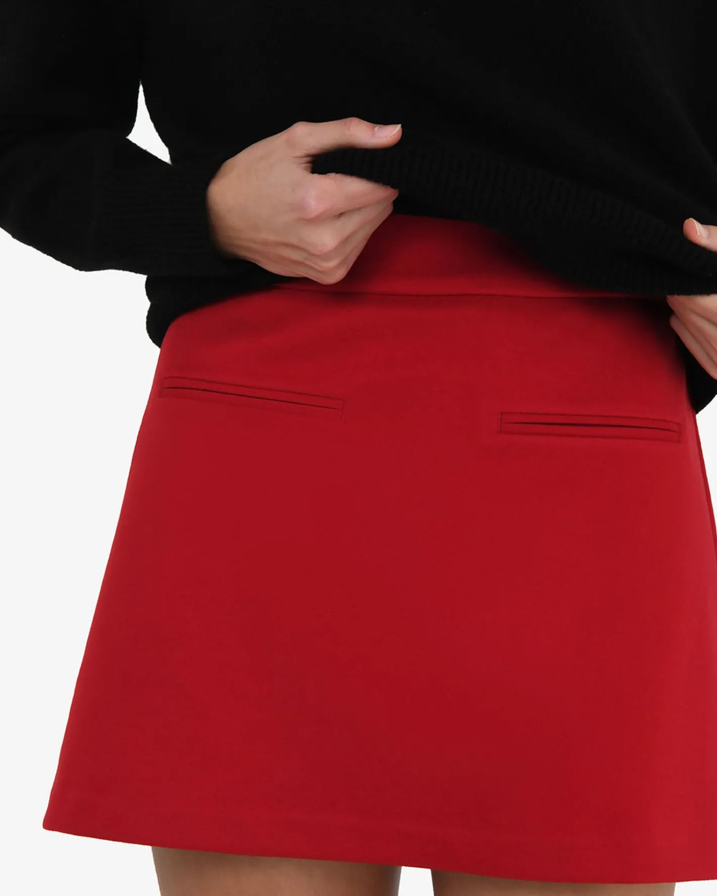 Forcast Lara A-line Mini Skirt Red Hot