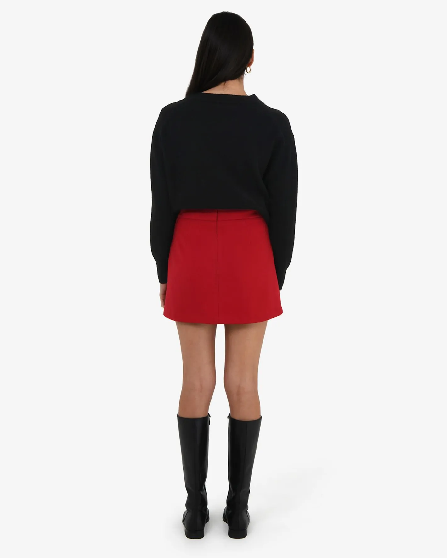 Forcast Lara A-line Mini Skirt Red Hot