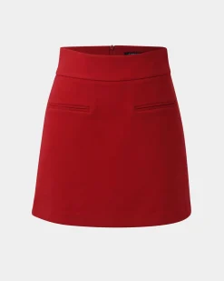 Forcast Lara A-line Mini Skirt Red Hot