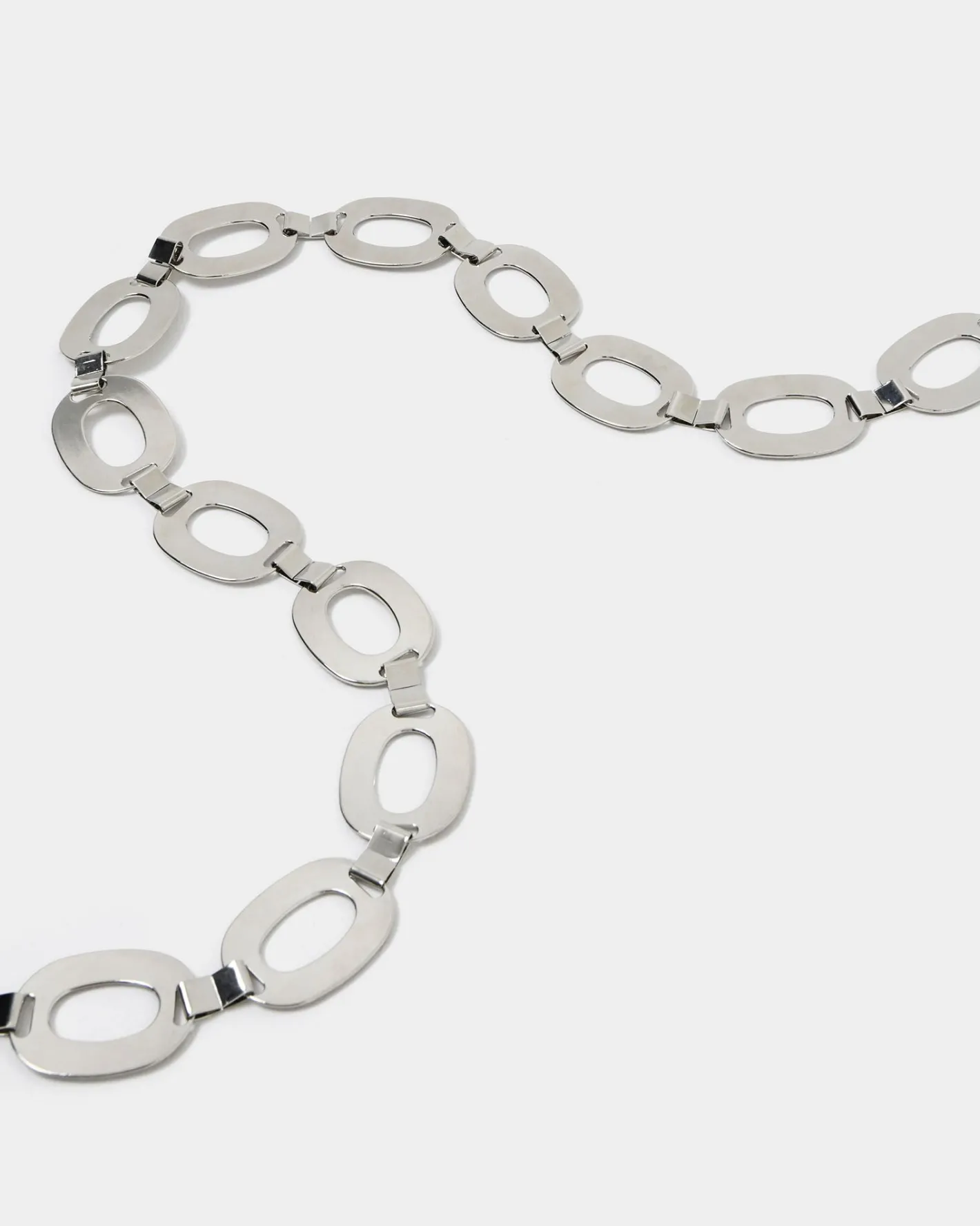 Forcast Lareina Chain Belt Silver New