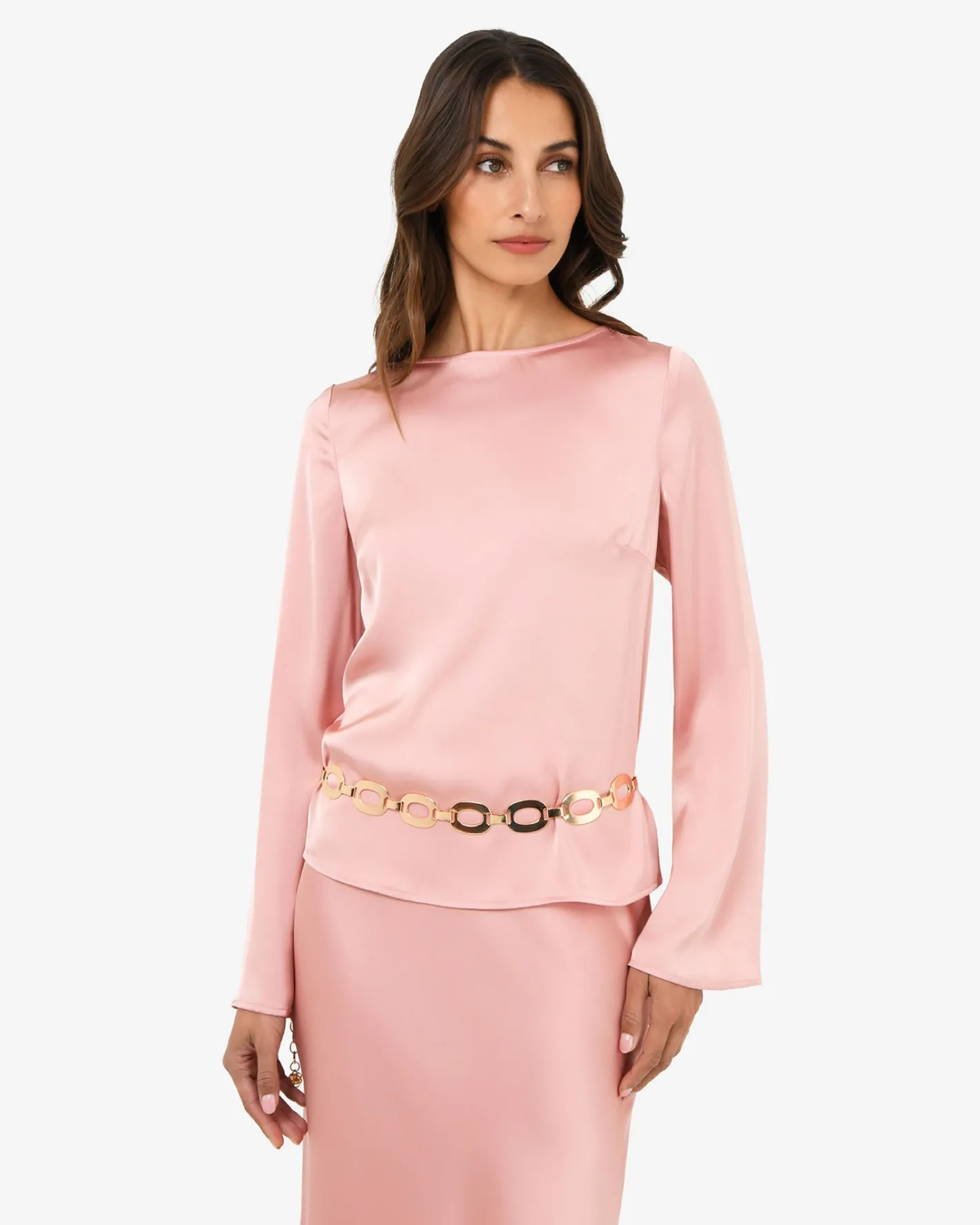 Forcast Lareina Chain Belt Gold Online