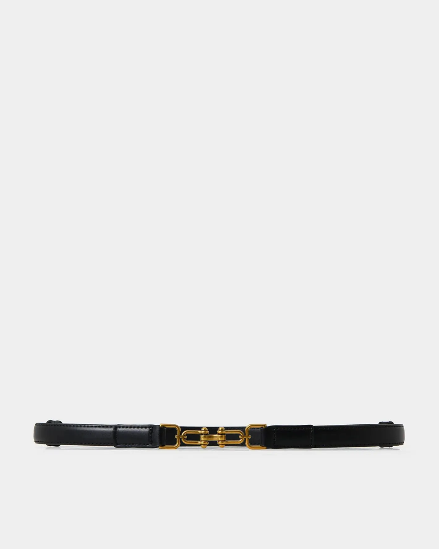 Forcast Lauren Leather Adjustable Belt Black Clearance