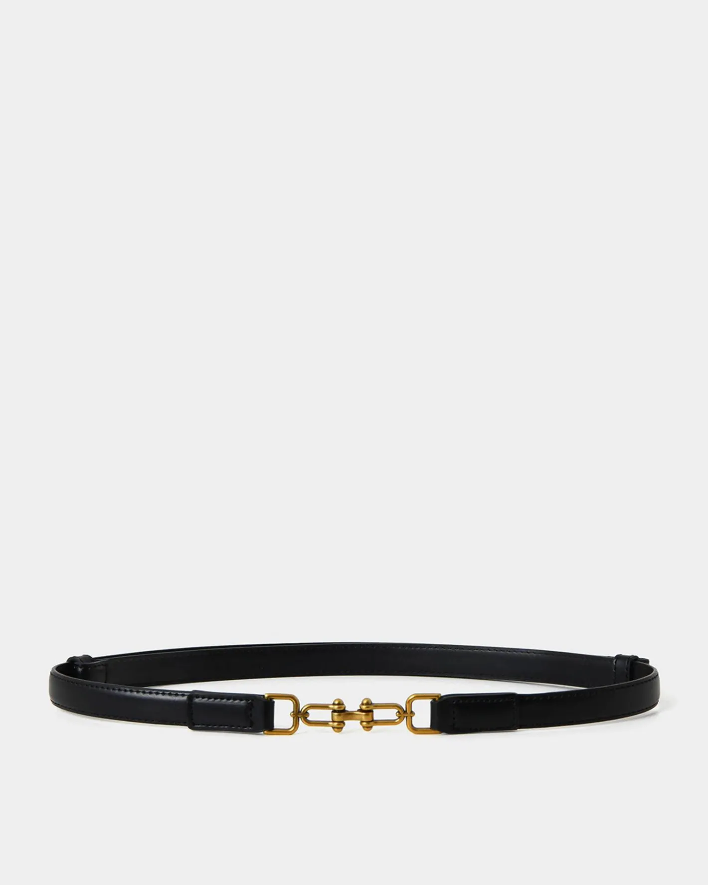 Forcast Lauren Leather Adjustable Belt Black Clearance
