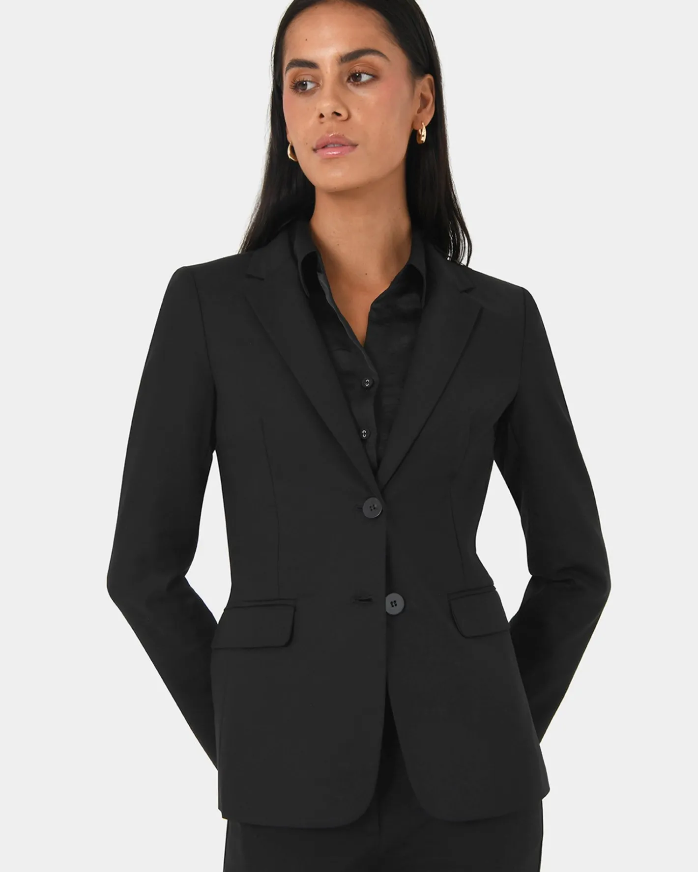 Forcast Lauren Single Breasted Jacket Black Discount