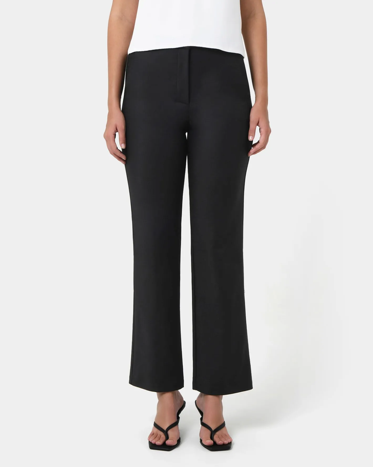 Forcast Lauren Straight Pants Black Best